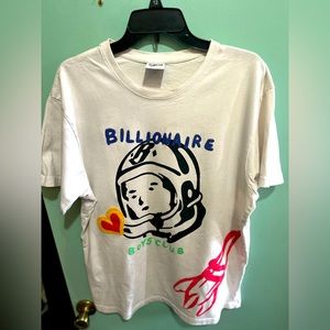 White summertime BBC shirt.